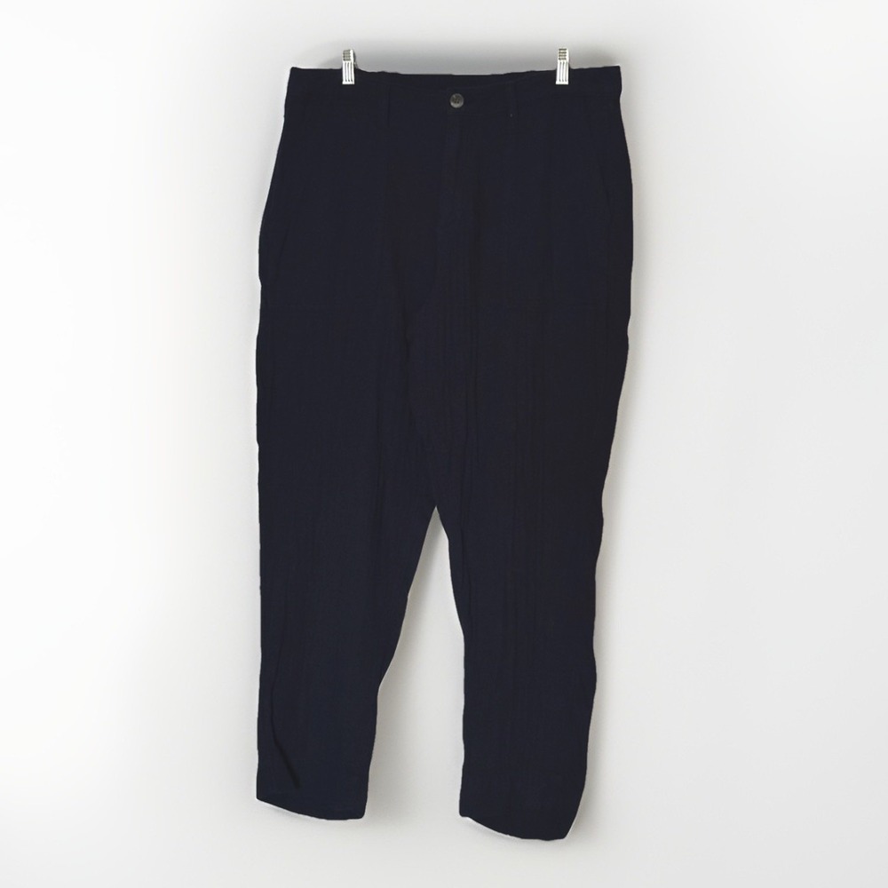 Old Navy Blue Cotton Gauzy Pants Size‎ 14 Beachy Boho Lightweight Travel Soft